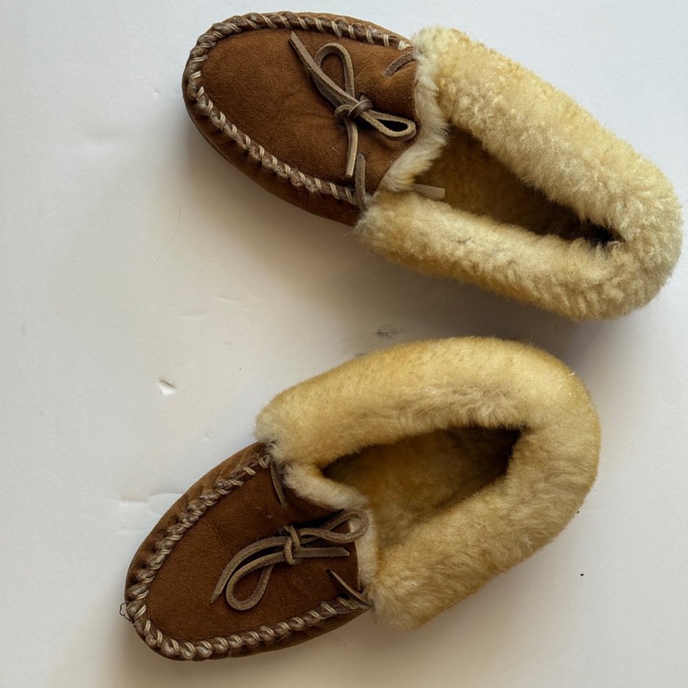 L.L. Bean Brown and Cream Women's Slippers